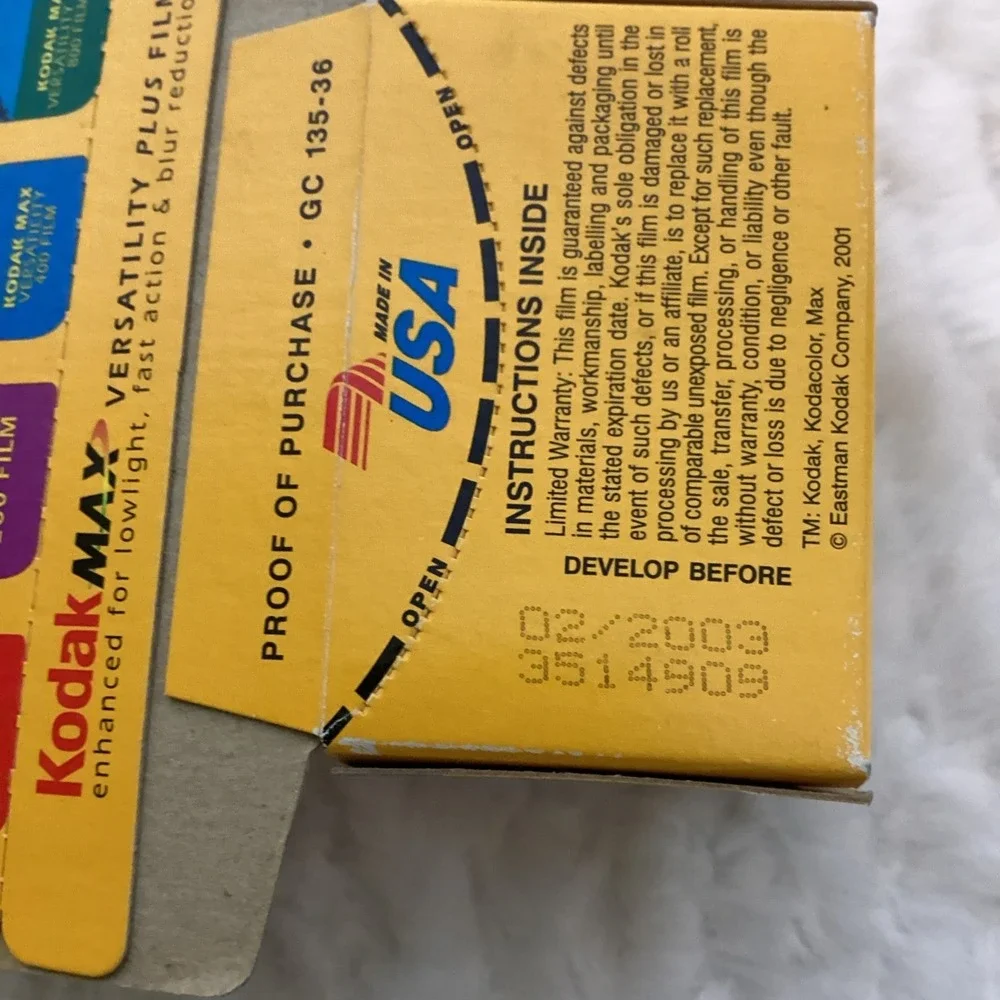 Kodak Plus-X Pan 125 B/W Prints & Max 400 Film Rolls Expired 1997 & 2003
